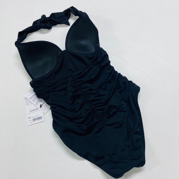 Athleta Aqualuxe Black Halter One Piece Swim Suit - Picture 6 of 6